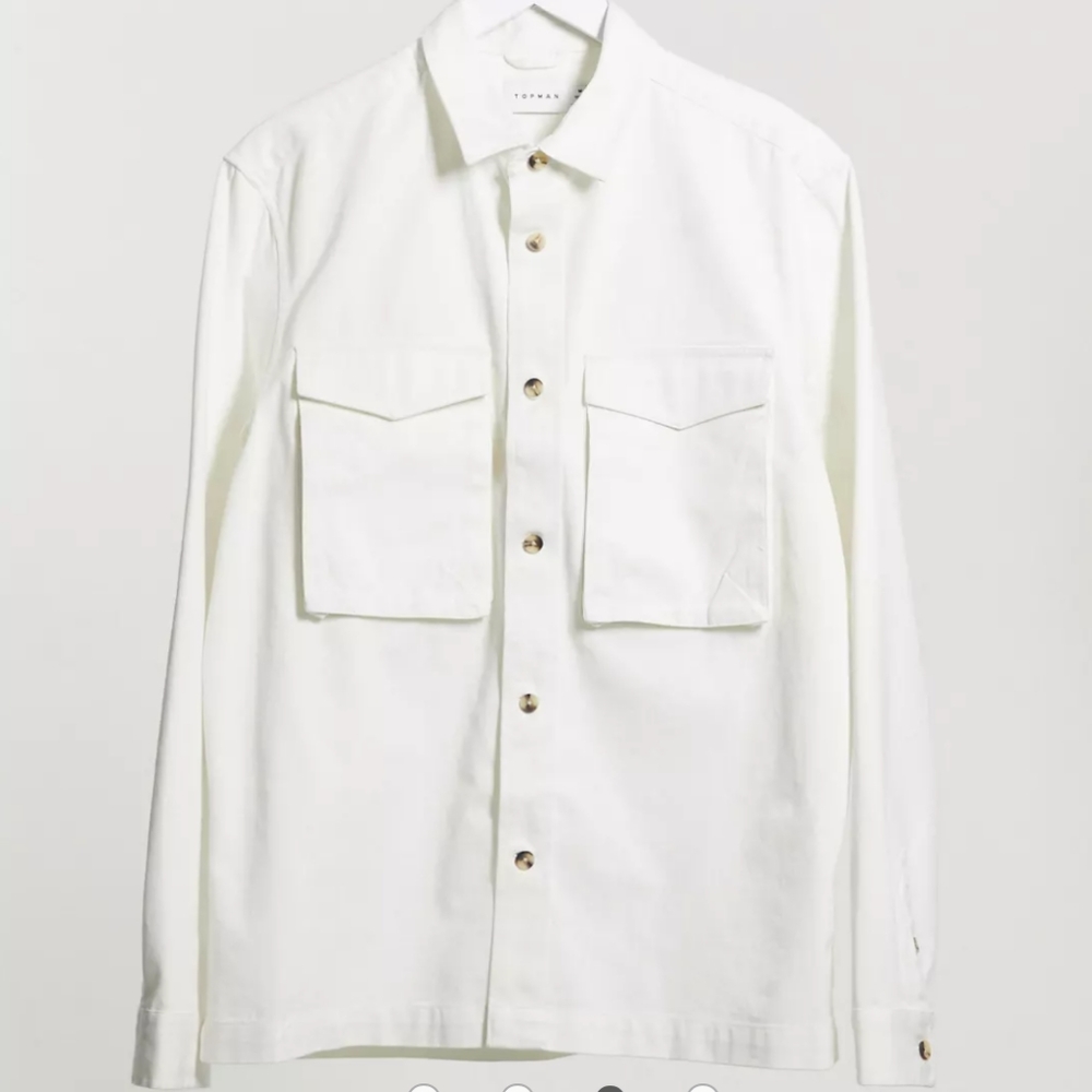 🆕🌿TOPMAN JEAN BUTTON DOWN🌿 - Picture 4 of 10